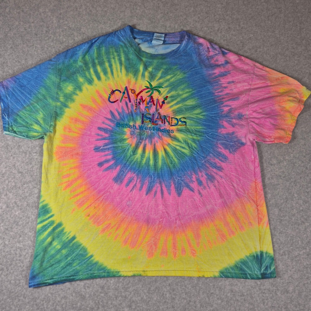 Unbranded Cayman Islands T Shirt Mens 2XL Multicolor Tie Dye British West Indies